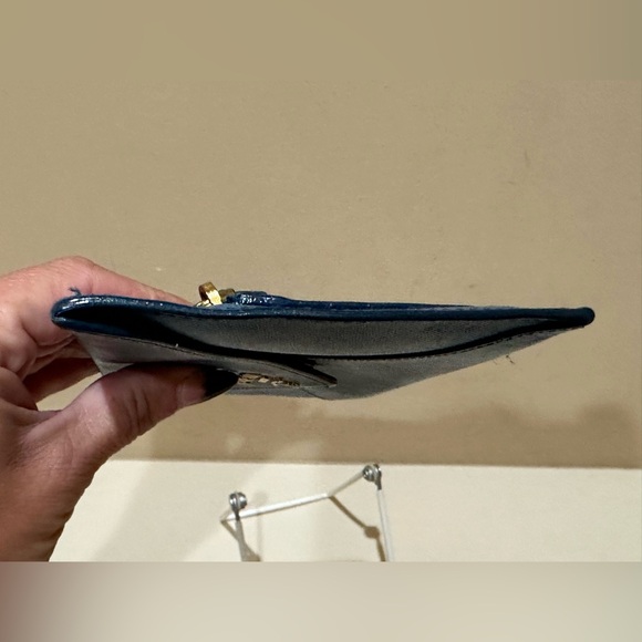 COPY - Prada Vitello Grain Blue Envelope Wallet w/unbranded Chain - Picture 4 of 14